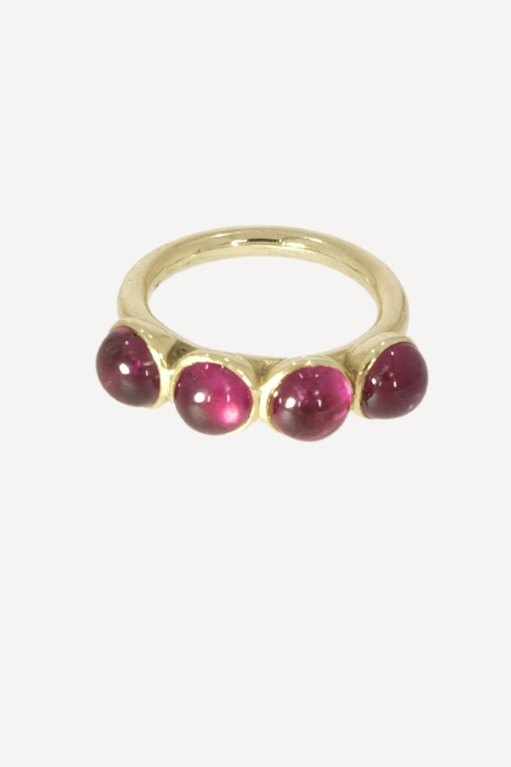 Bubble Ring with Tourmaline in 14k Yellow Gold