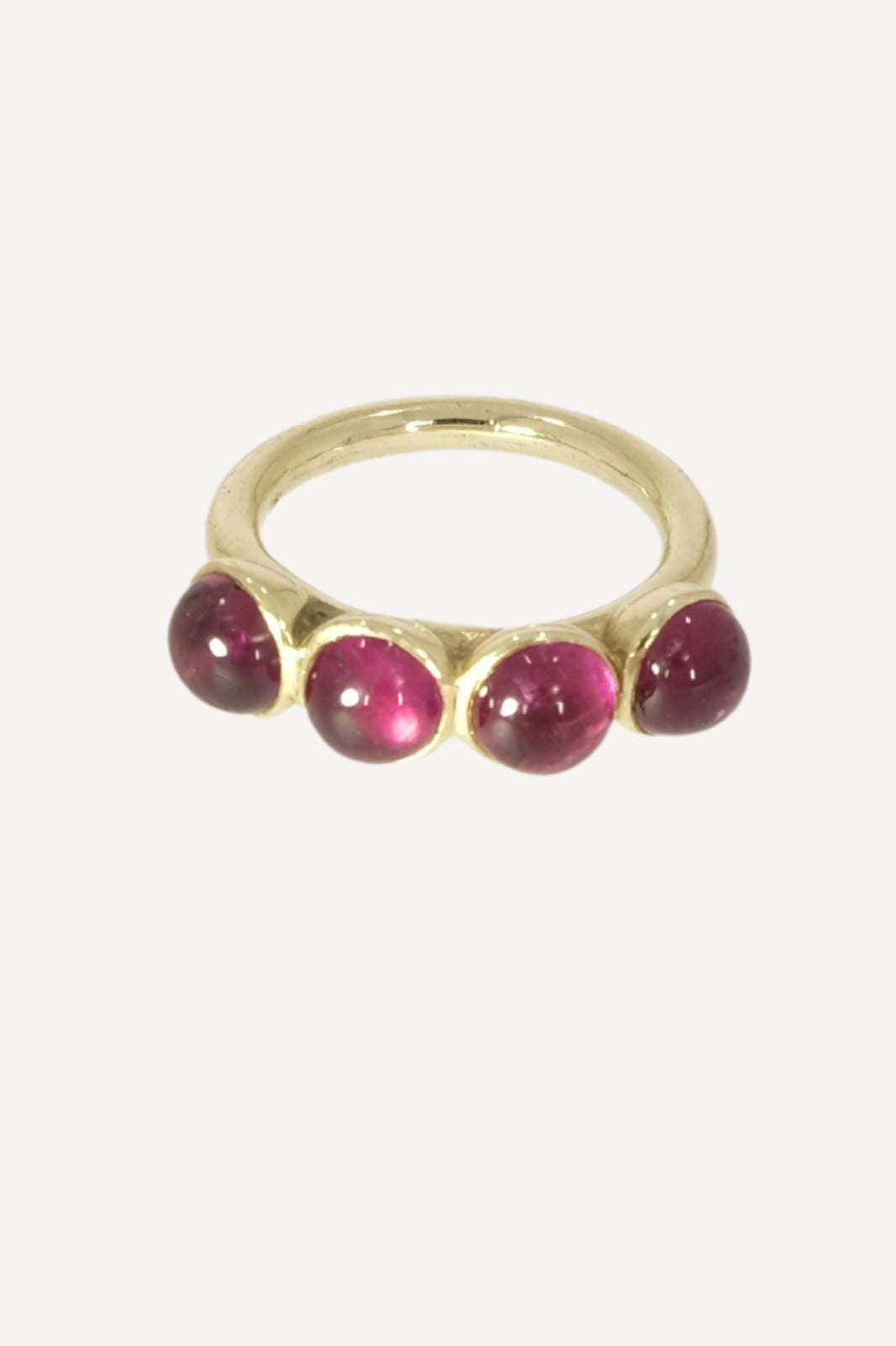 Bubble Ring with Tourmaline in 14k Yellow Gold