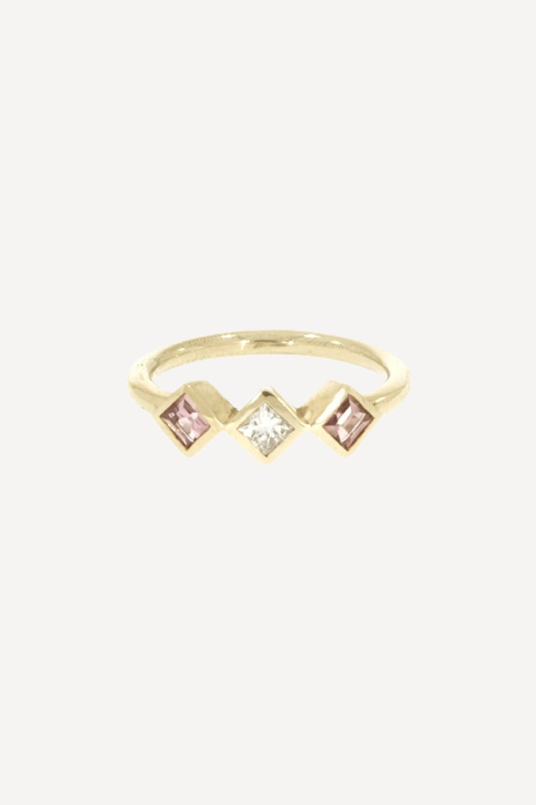 Princess-Cut Bouquet Diamond Ring in 14k Yellow Gold