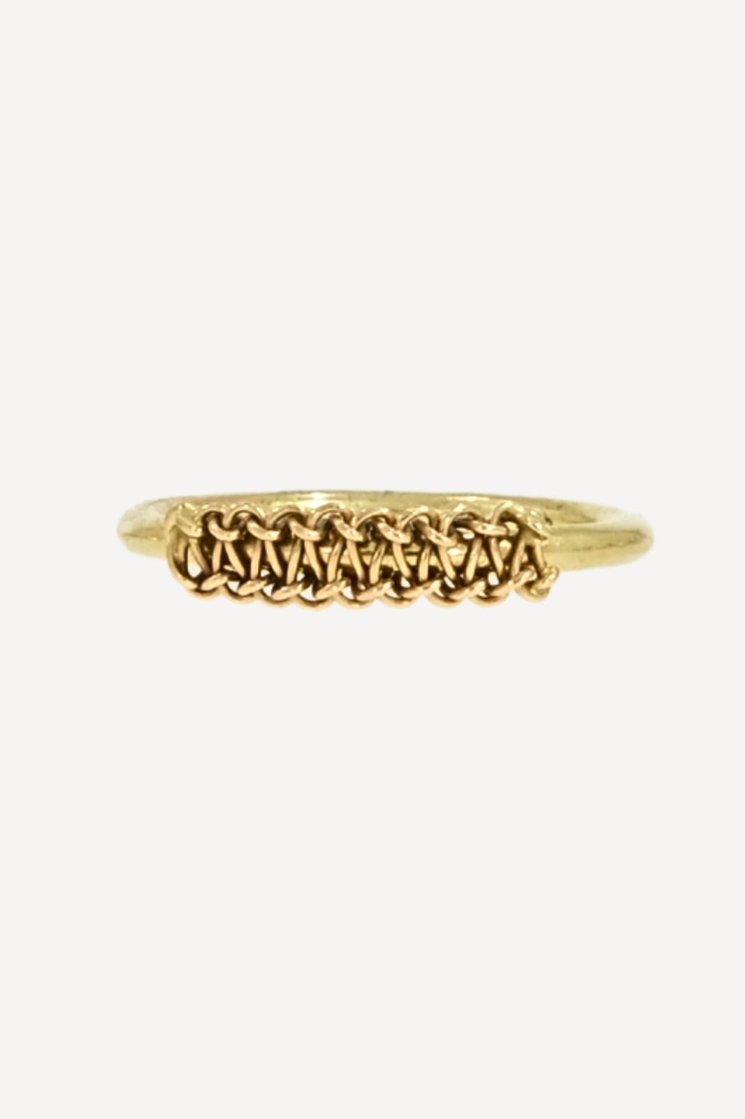 Knotted Pinky Ring in 14k gold
