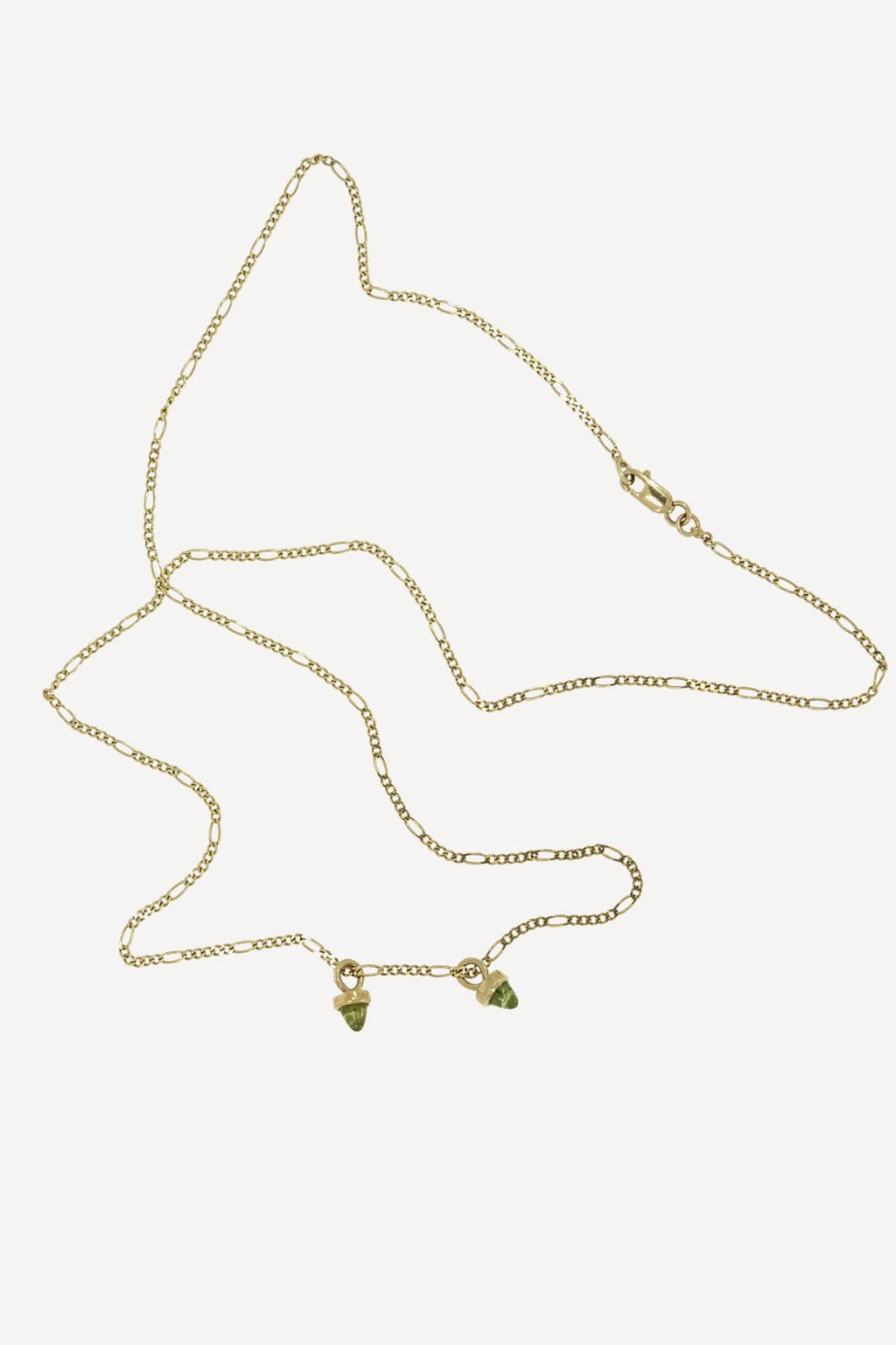 Acorn Charm Necklace in Yellow Gold
