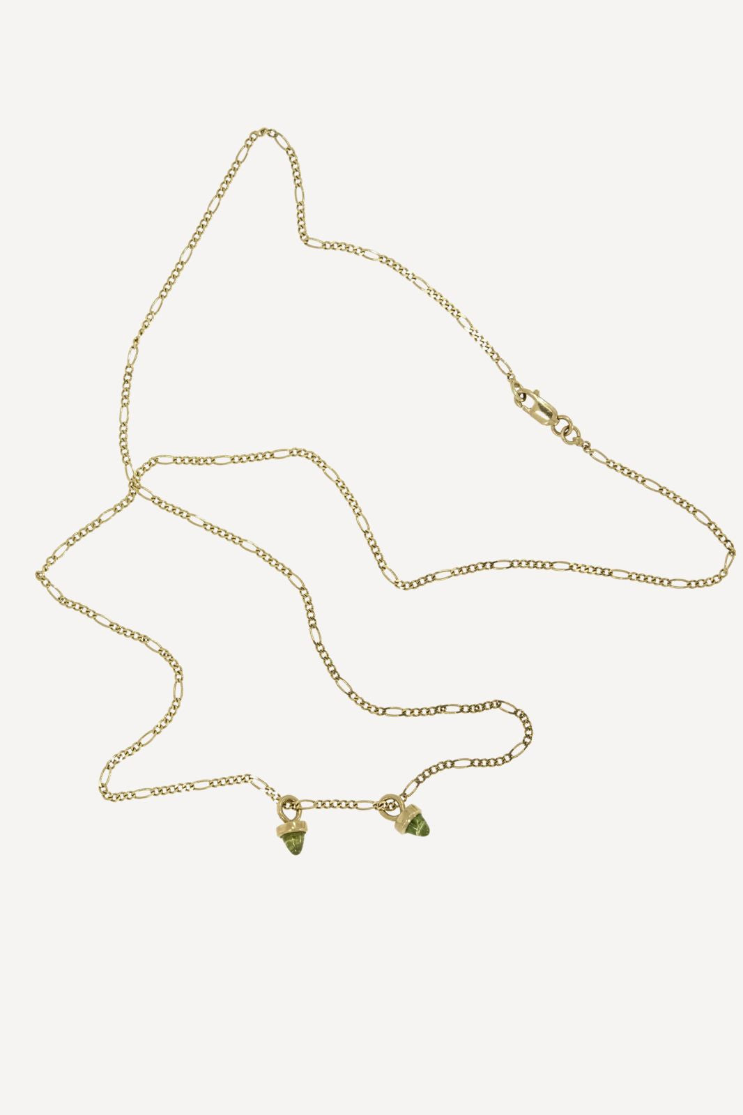 Acorn Charm Necklace in Yellow Gold