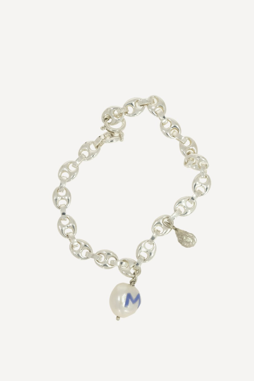 Marine Chain Bracelet in Silver with Oysters & Pearls