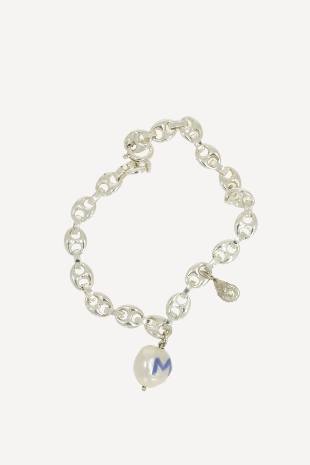 Marine Chain Bracelet in Silver with Oysters & Pearls