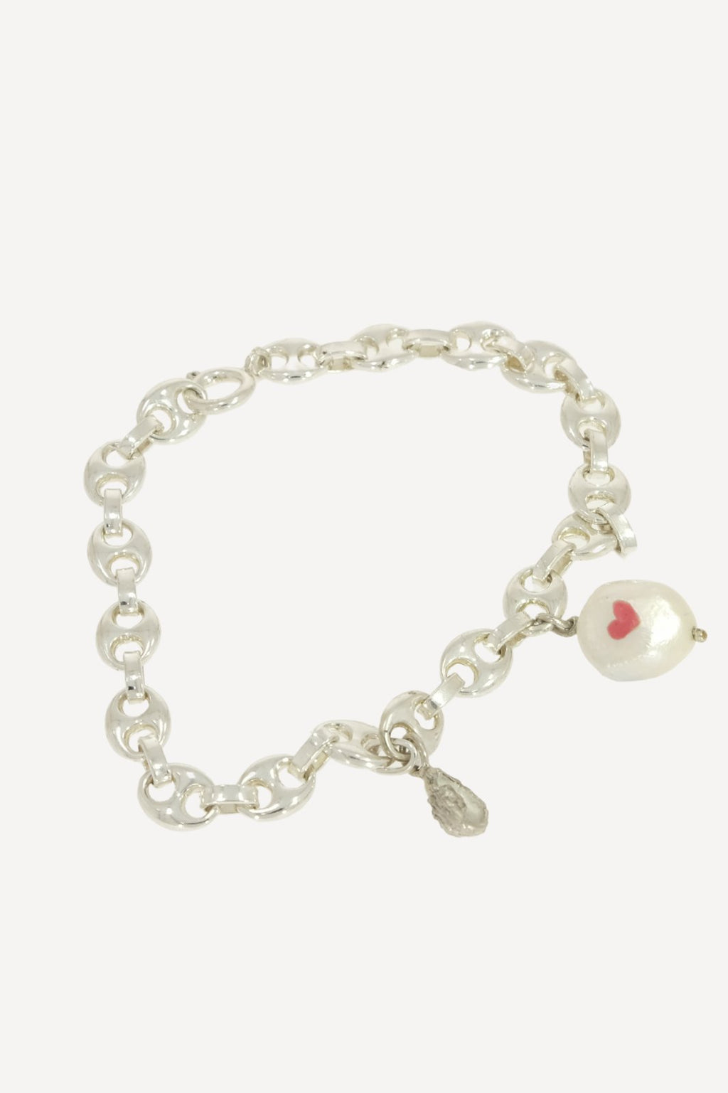 Marine Chain Bracelet in Silver with Oysters & Pearls