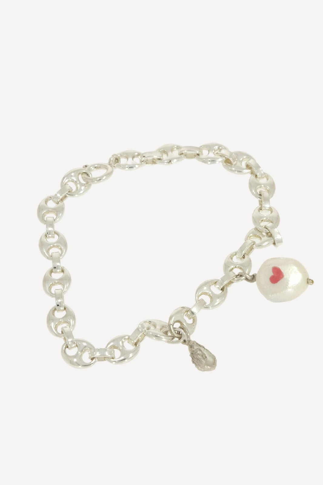 Marine Chain Bracelet in Silver with Oysters & Pearls