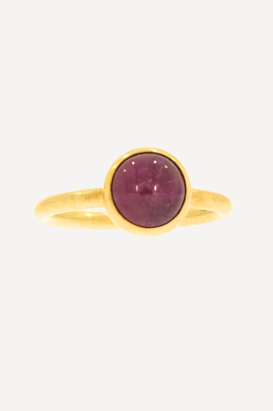 Bubble Ring with Tourmaline in Gold-Plated Silver