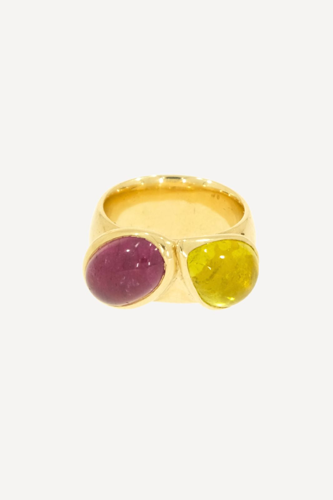 Tourmaline Chunky Ring in Yellow Gold