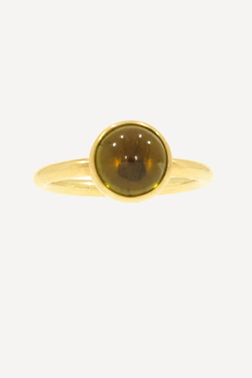 Bubble Ring with Tourmaline in Gold-Plated Silver