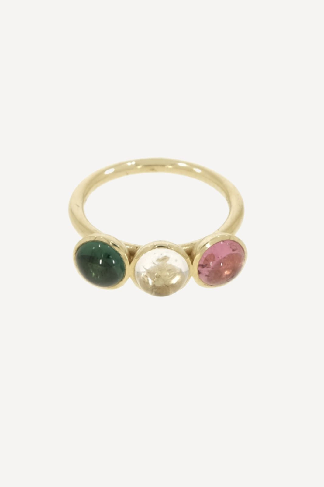 Bubble Ring with Tourmaline in 14k Yellow Gold