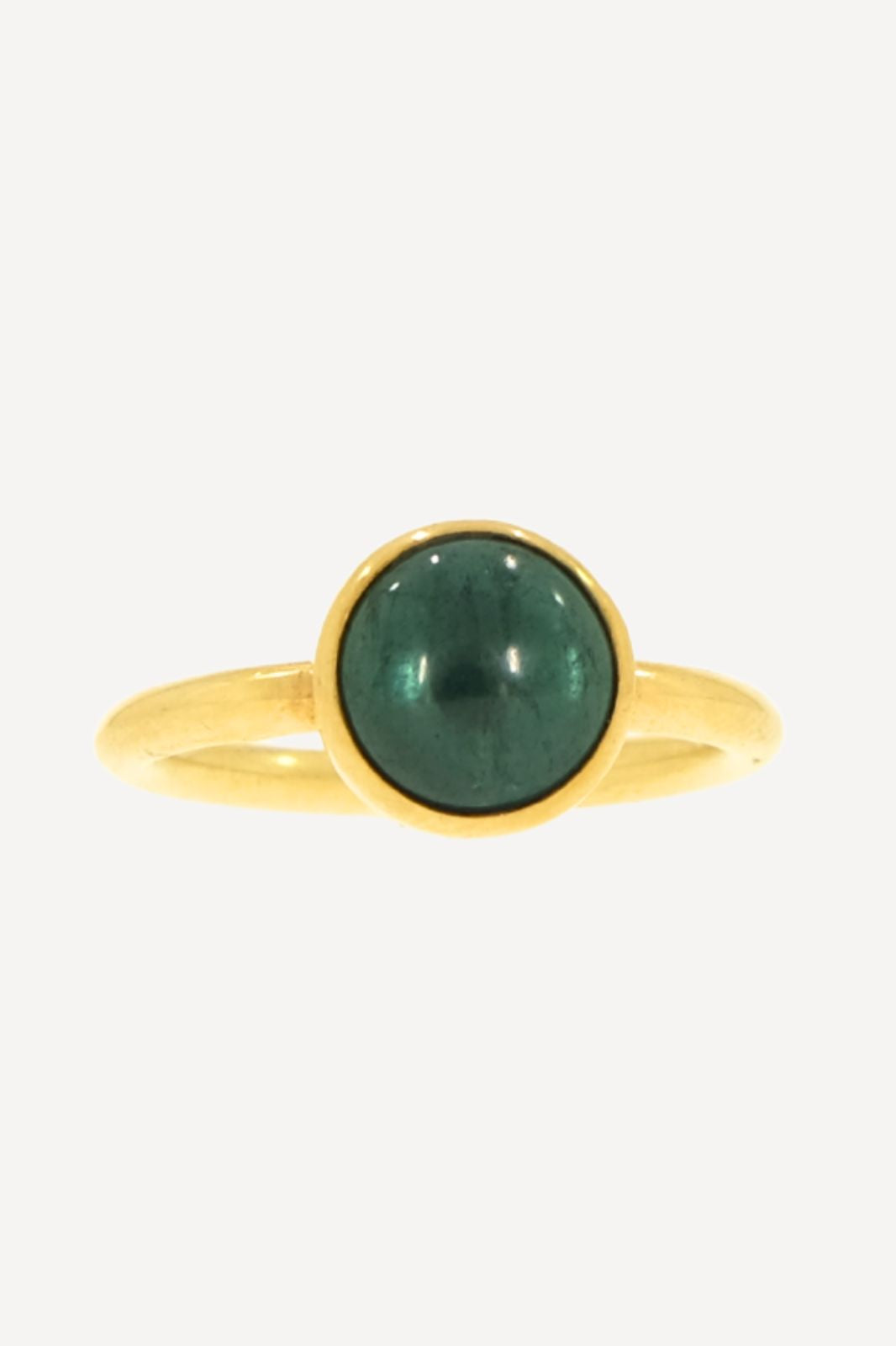 Bubble Ring with Tourmaline in Gold-Plated Silver