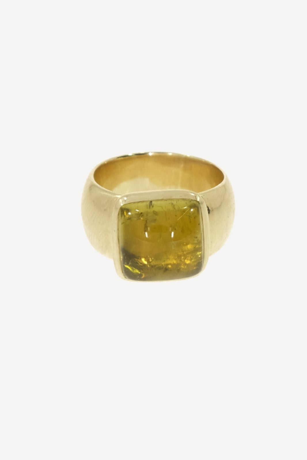 Tourmaline Chunky Ring in Yellow Gold