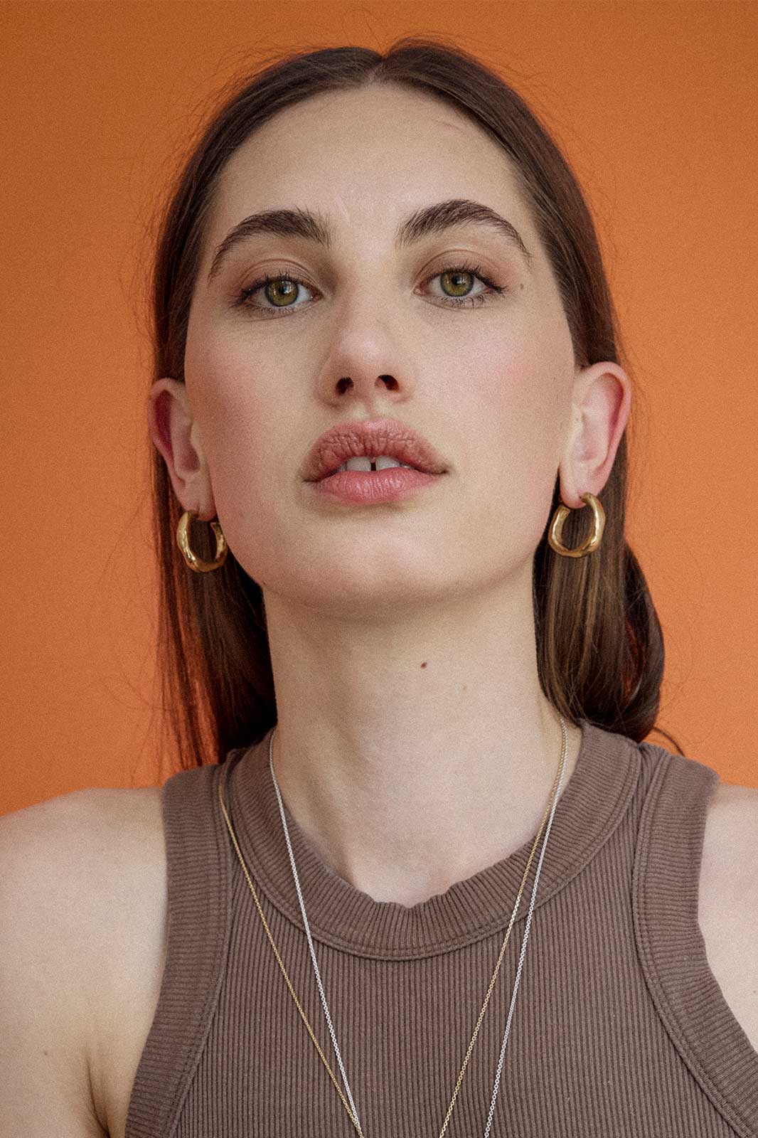 Curvy Earrings in Gold-Plated Silver