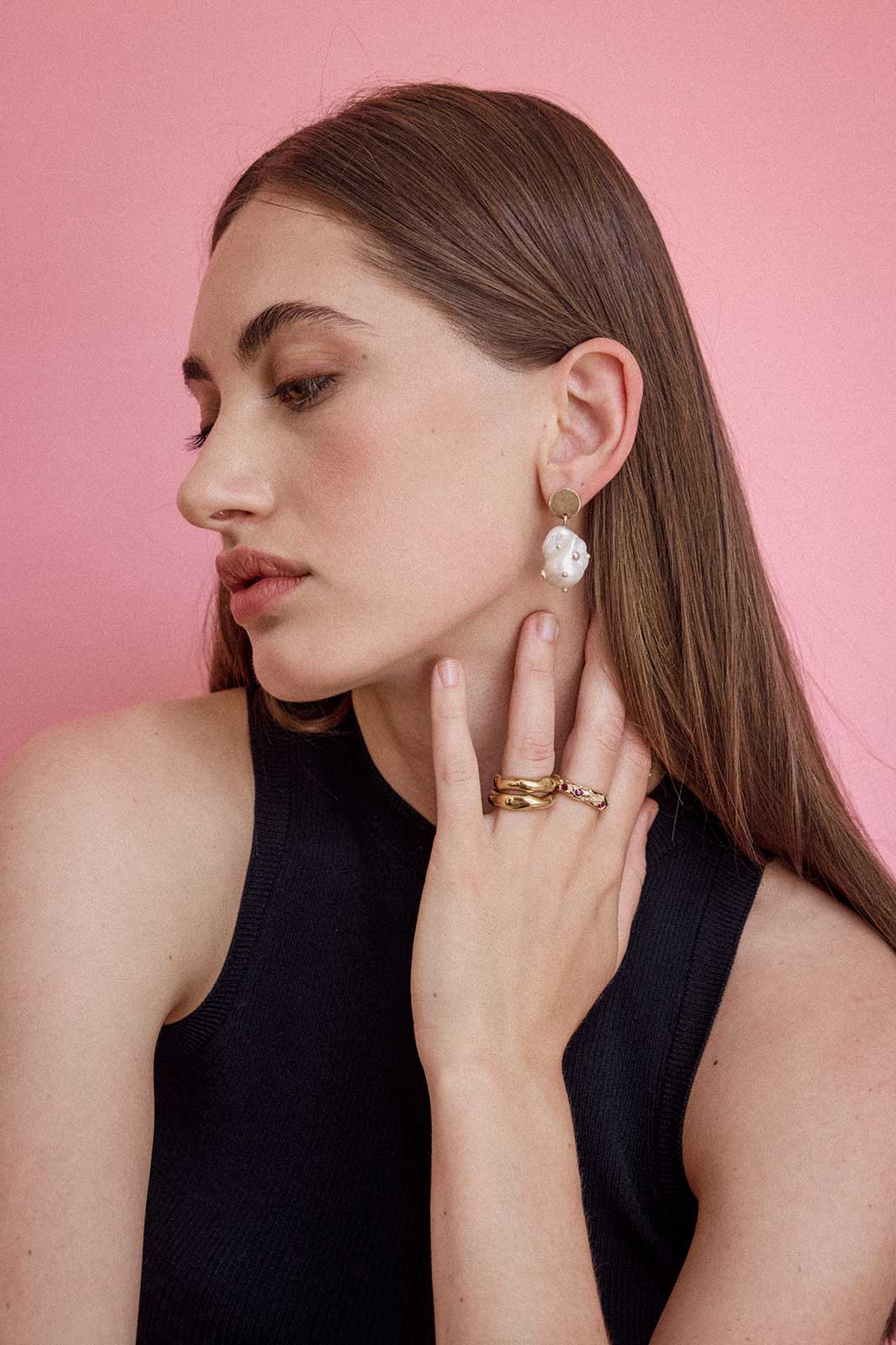 Curvy Ring in Gold-Plated Silver