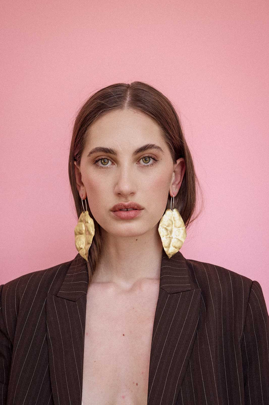 Dragon Scale Earrings in Gold-Plated Silver
