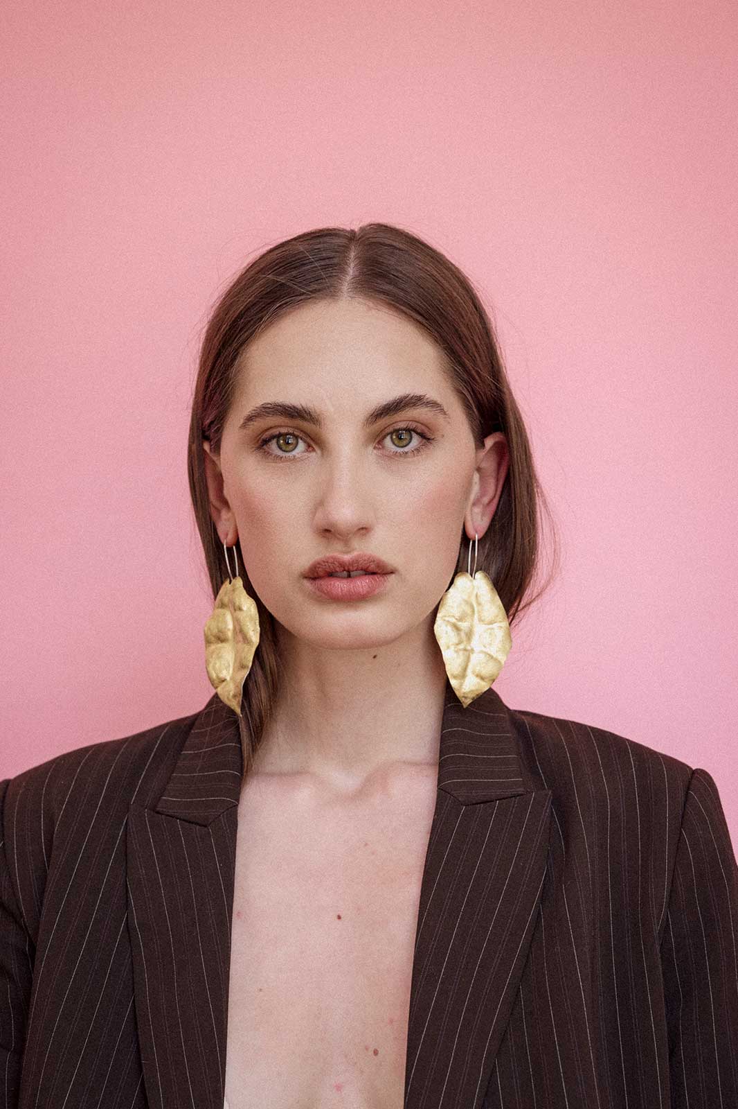 Dragon Scale Earrings in Gold-Plated Silver