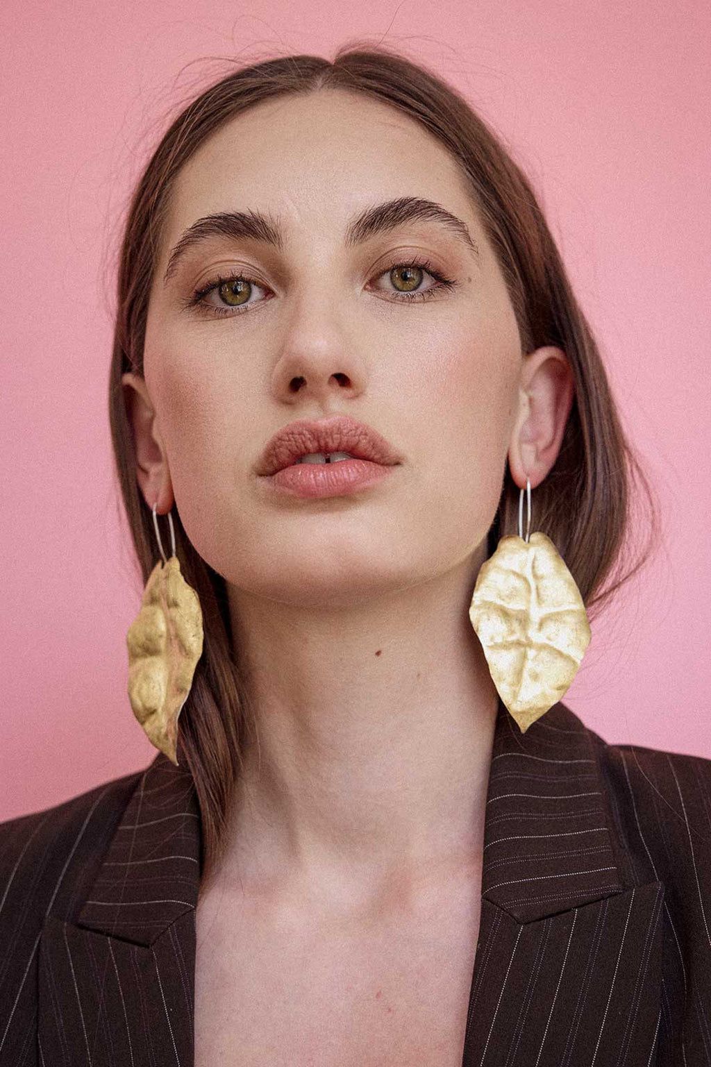 Dragon Scale Earrings in Gold-Plated Silver