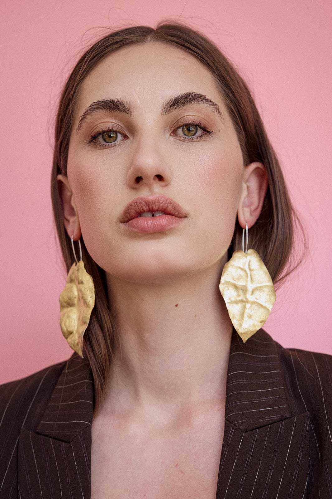 Dragon Scale Earrings in Gold-Plated Silver