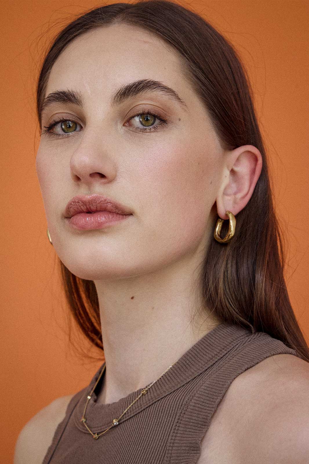 Curvy Earrings in Gold-Plated Silver