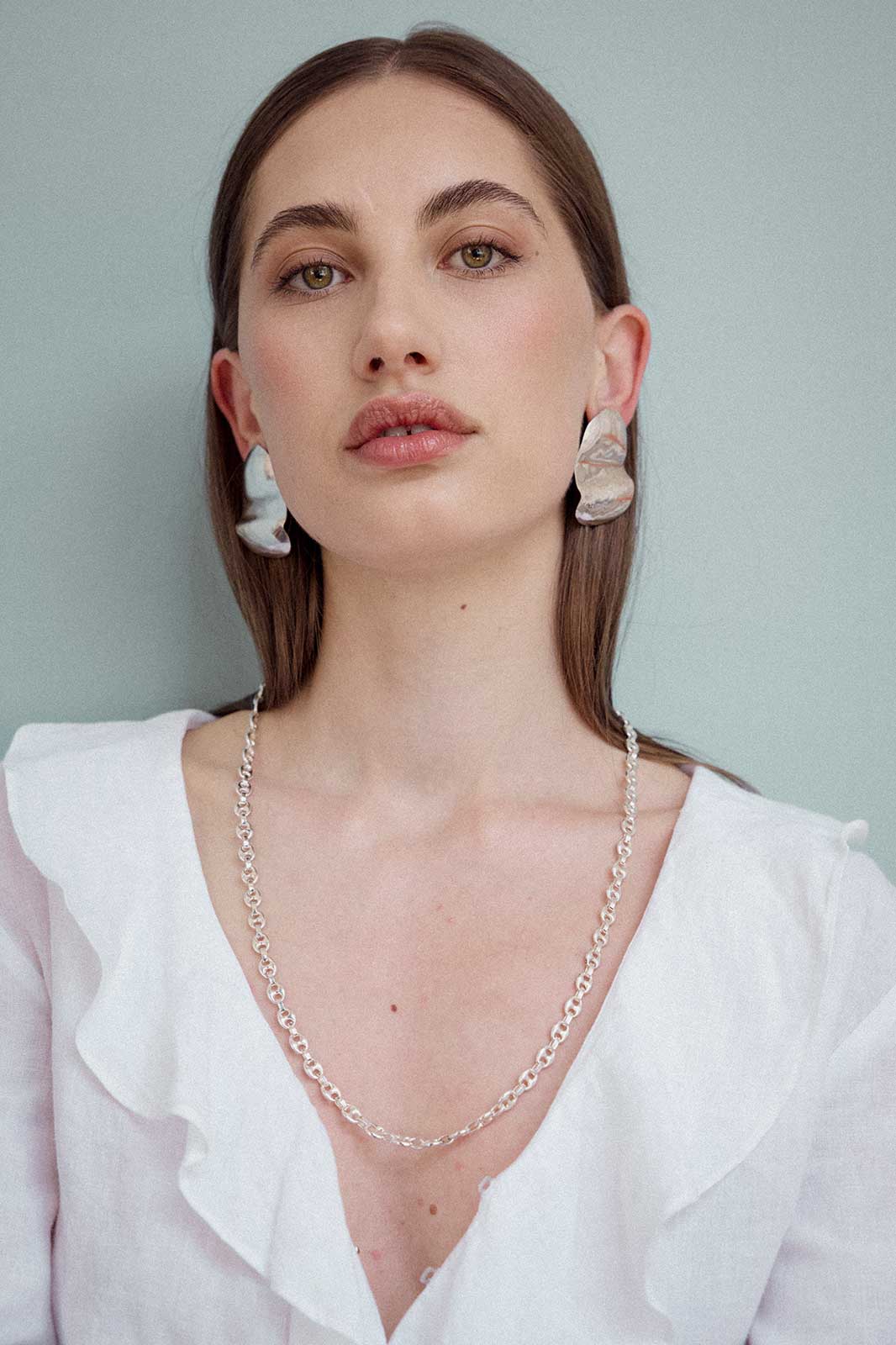 Marine Pura Chain Necklace in Silver