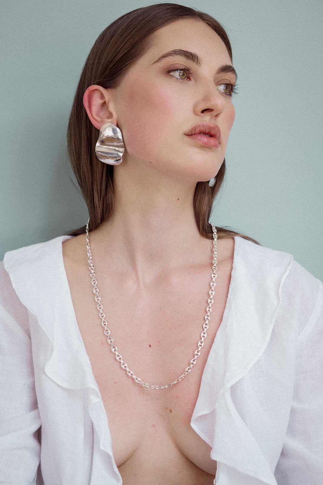 Marine Pura Chain Necklace in Silver