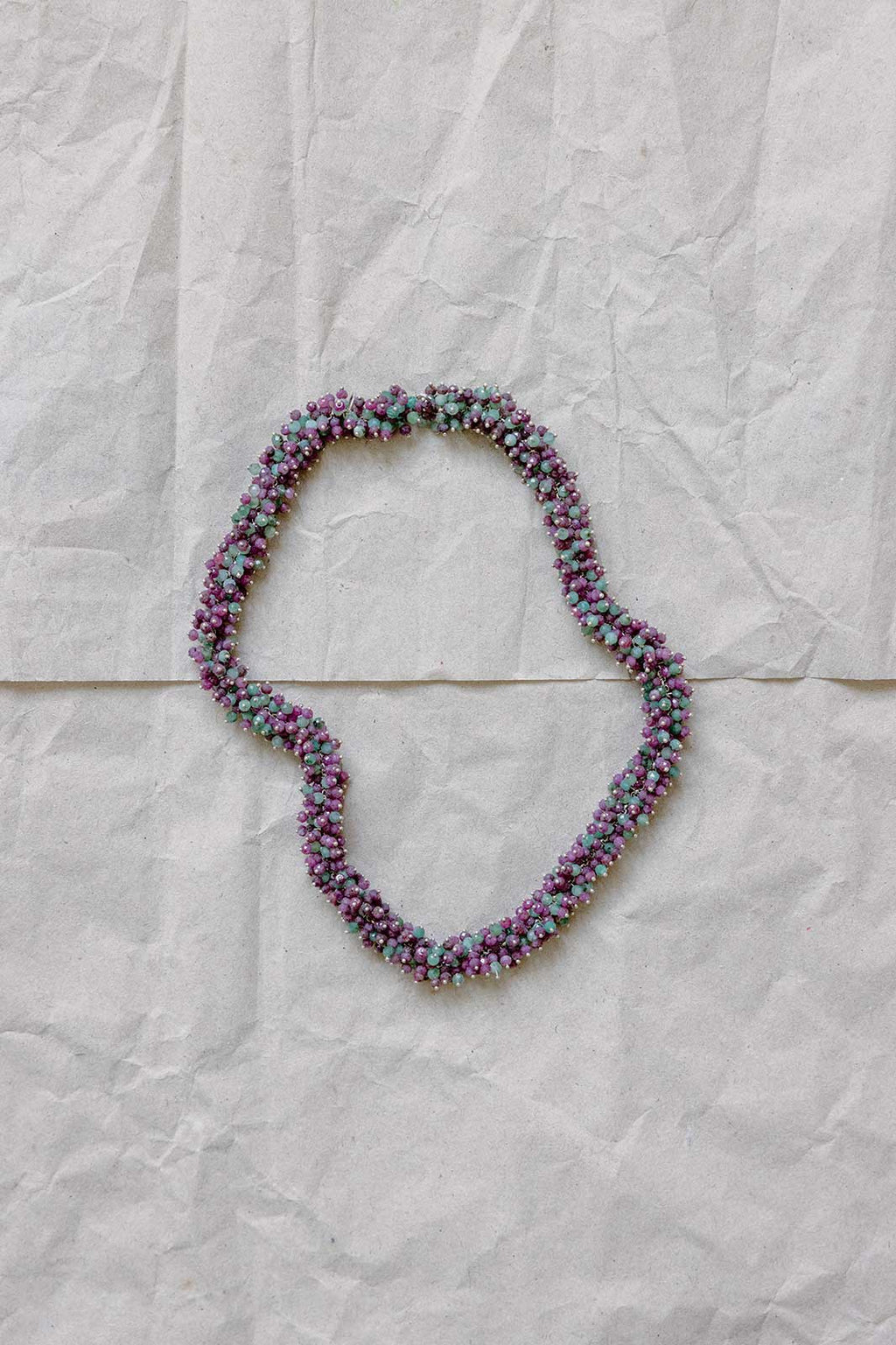 Sea Cucumber Necklace in Silver with Emeralds, Rubies & Sapphires