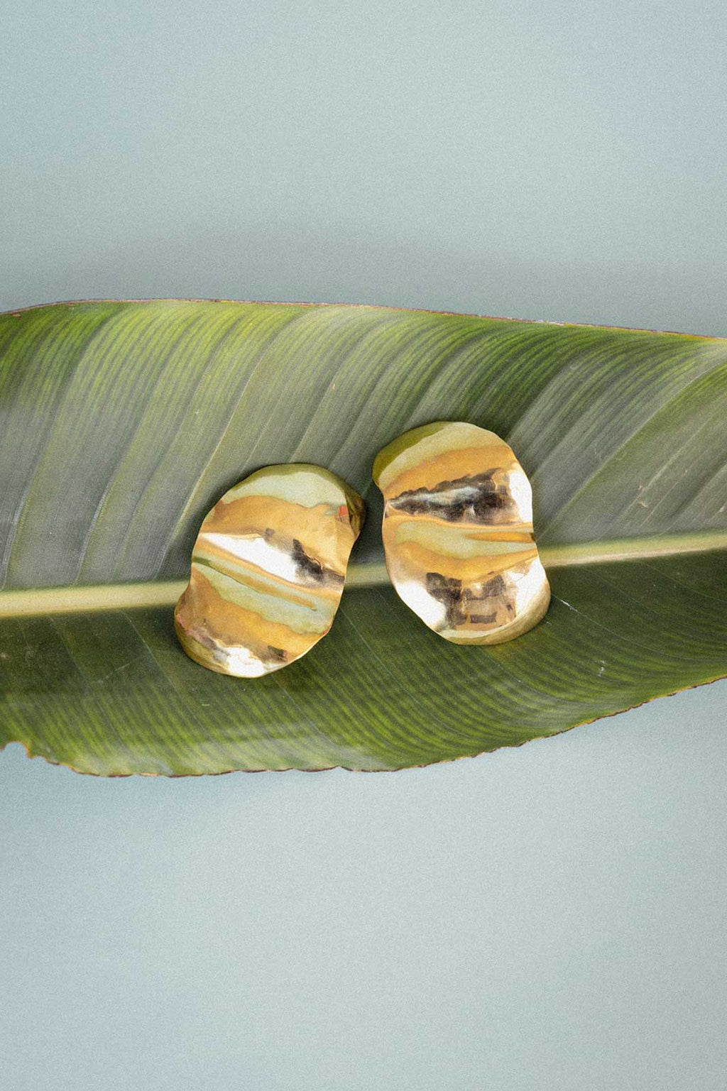 Maxi Waves Earrings in Gold-Plated Silver