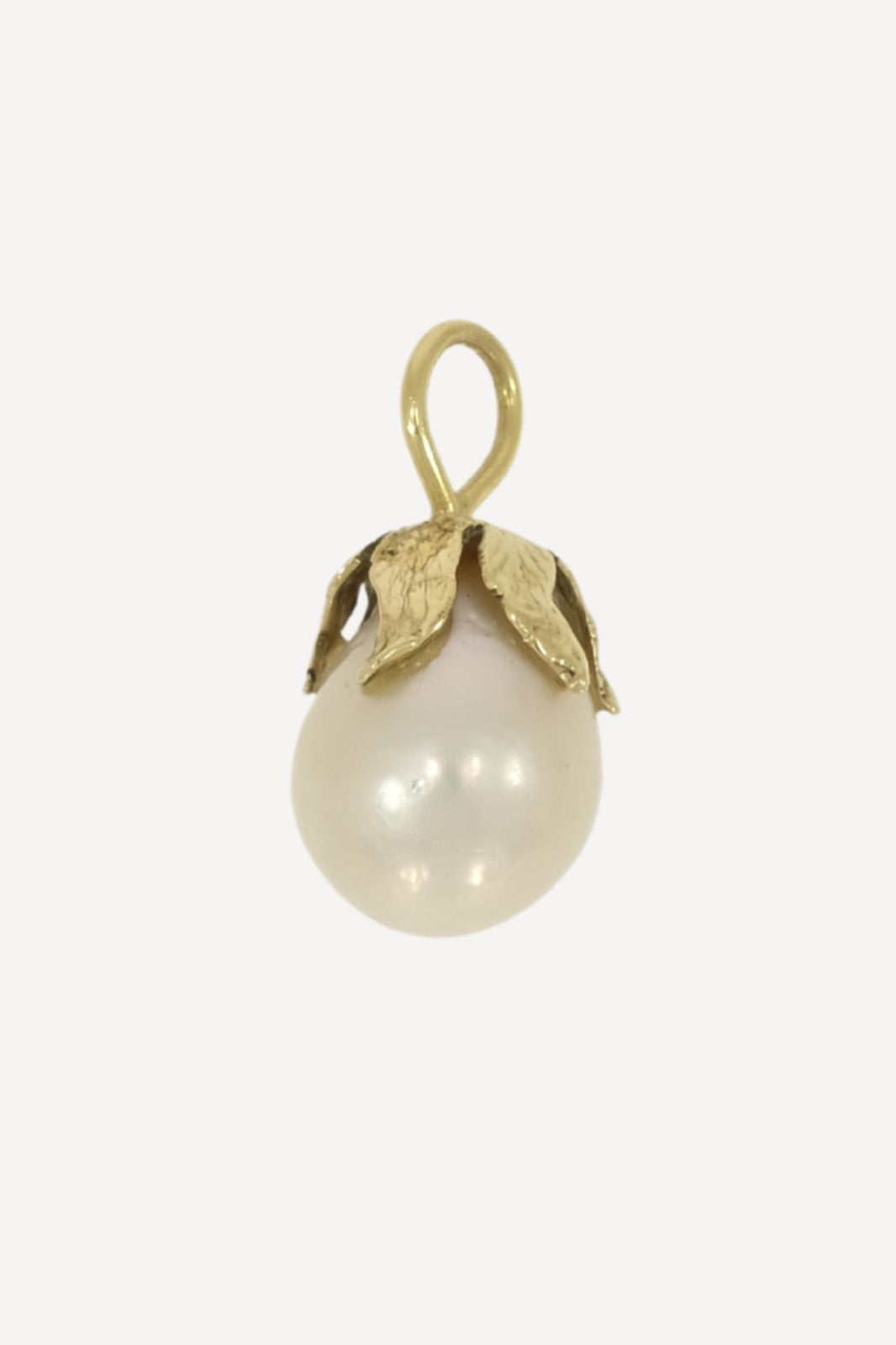 Pineapple Pearl Necklace with Setting in 14k Yellow Gold